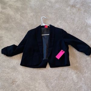 Forever 21 short blazer 3/4 sleeve bow on back size medium black